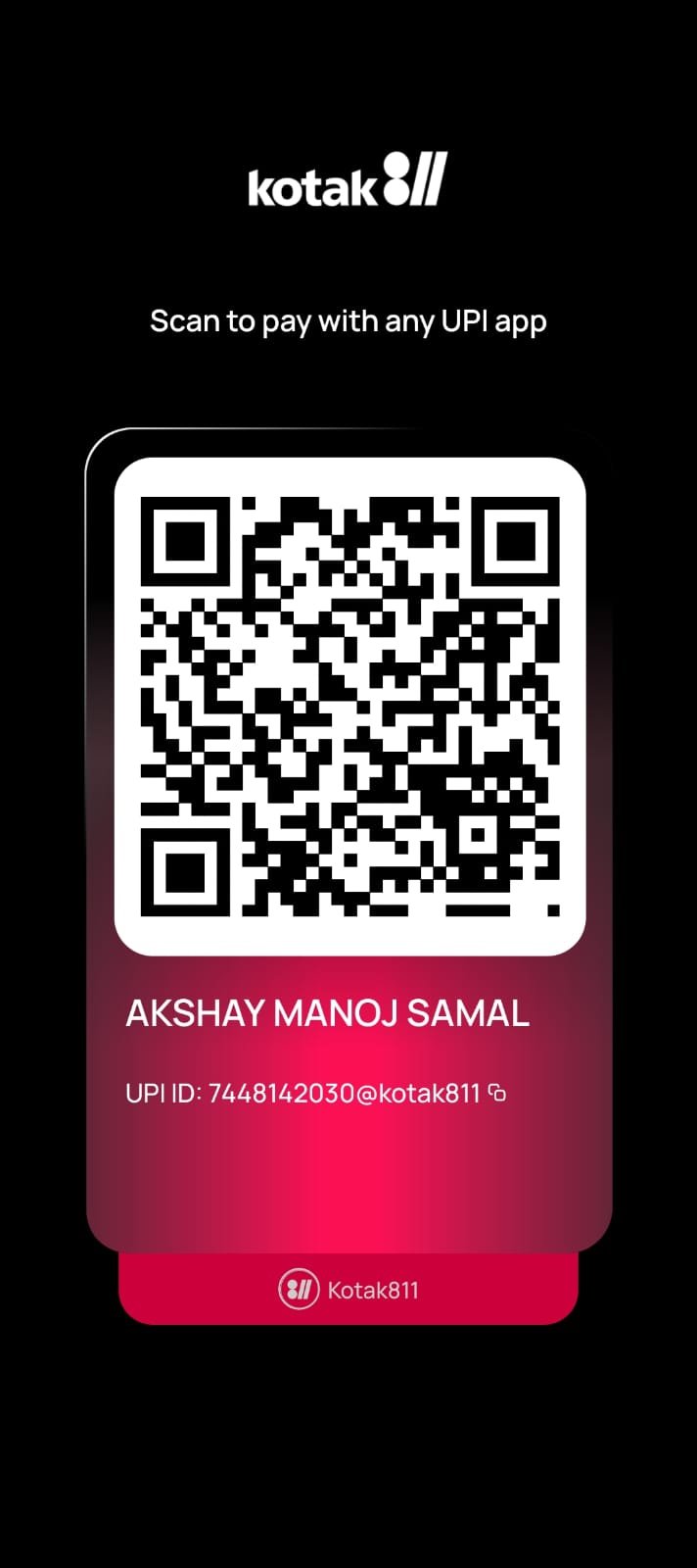 Paws Life Welfare Foundation UPI QR Code